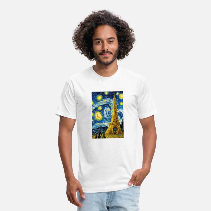 Yellow Tower in Starry Night Style