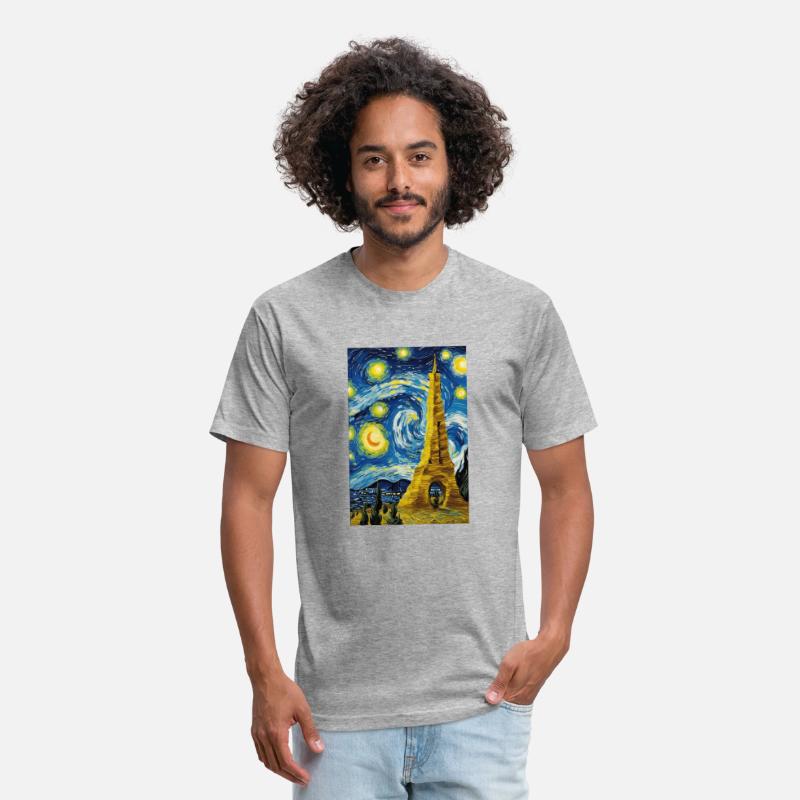 Yellow Tower in Starry Night Style