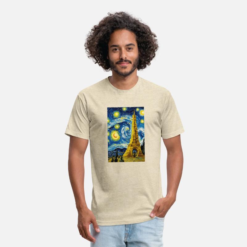 Yellow Tower in Starry Night Style