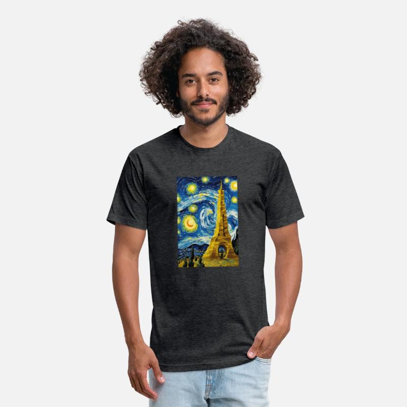 Yellow Tower in Starry Night Style