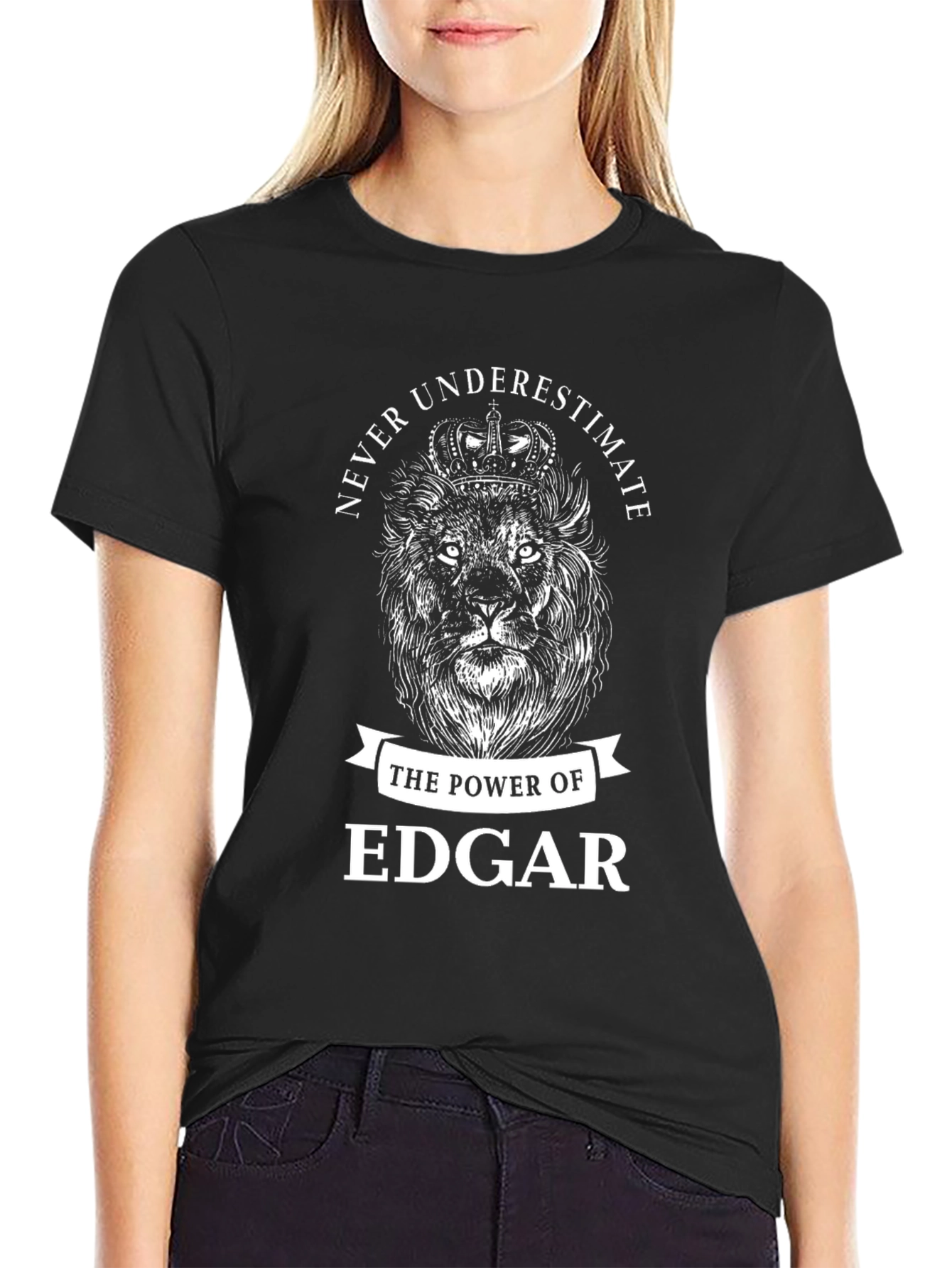 Never Underestimate Edgar Lion Graphic Tee