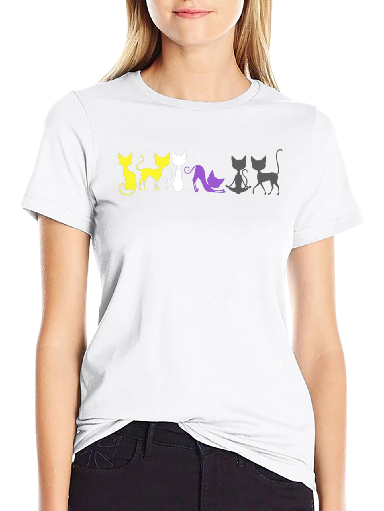 Non-Binary Pride Cats T-Shirt
