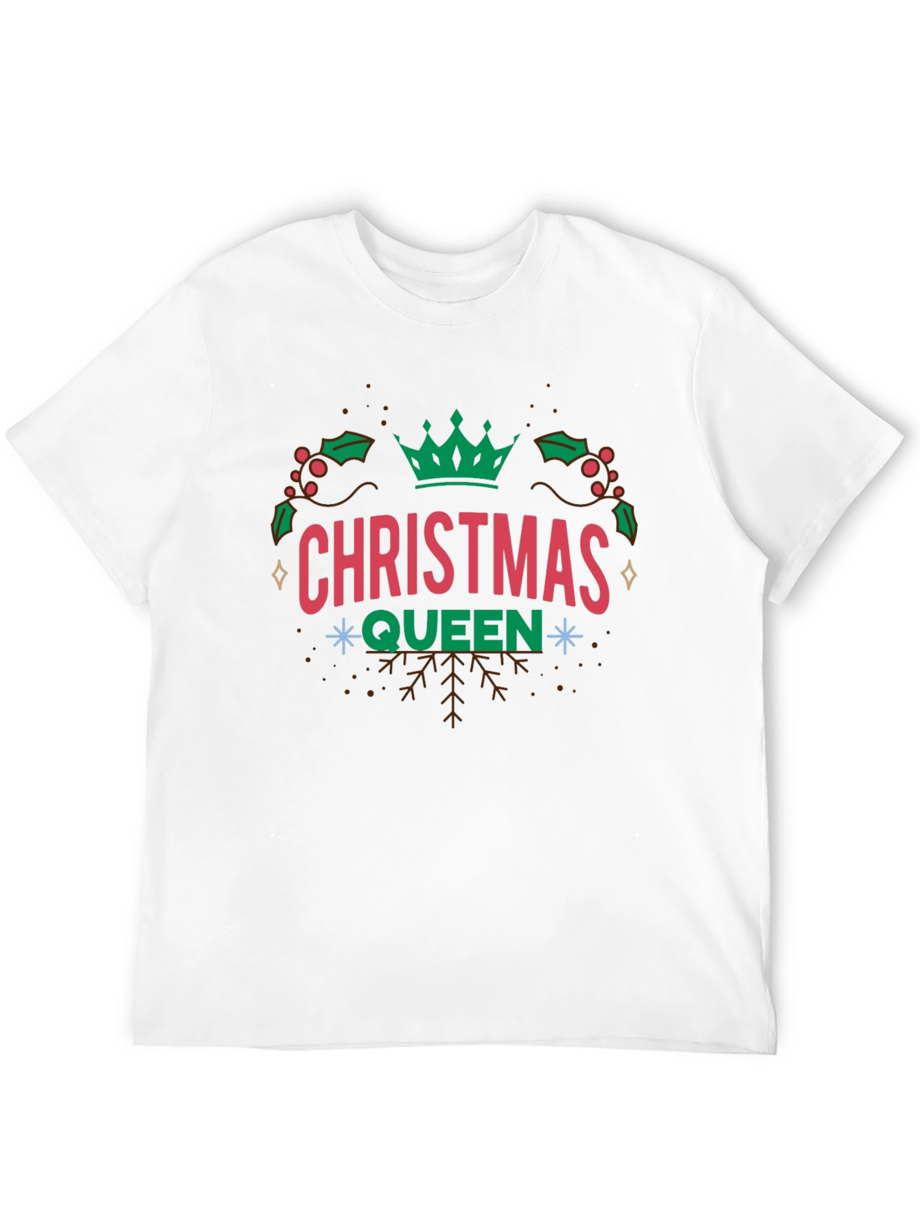 Christmas Queen Graphic Tee - Holiday Festive Shirt