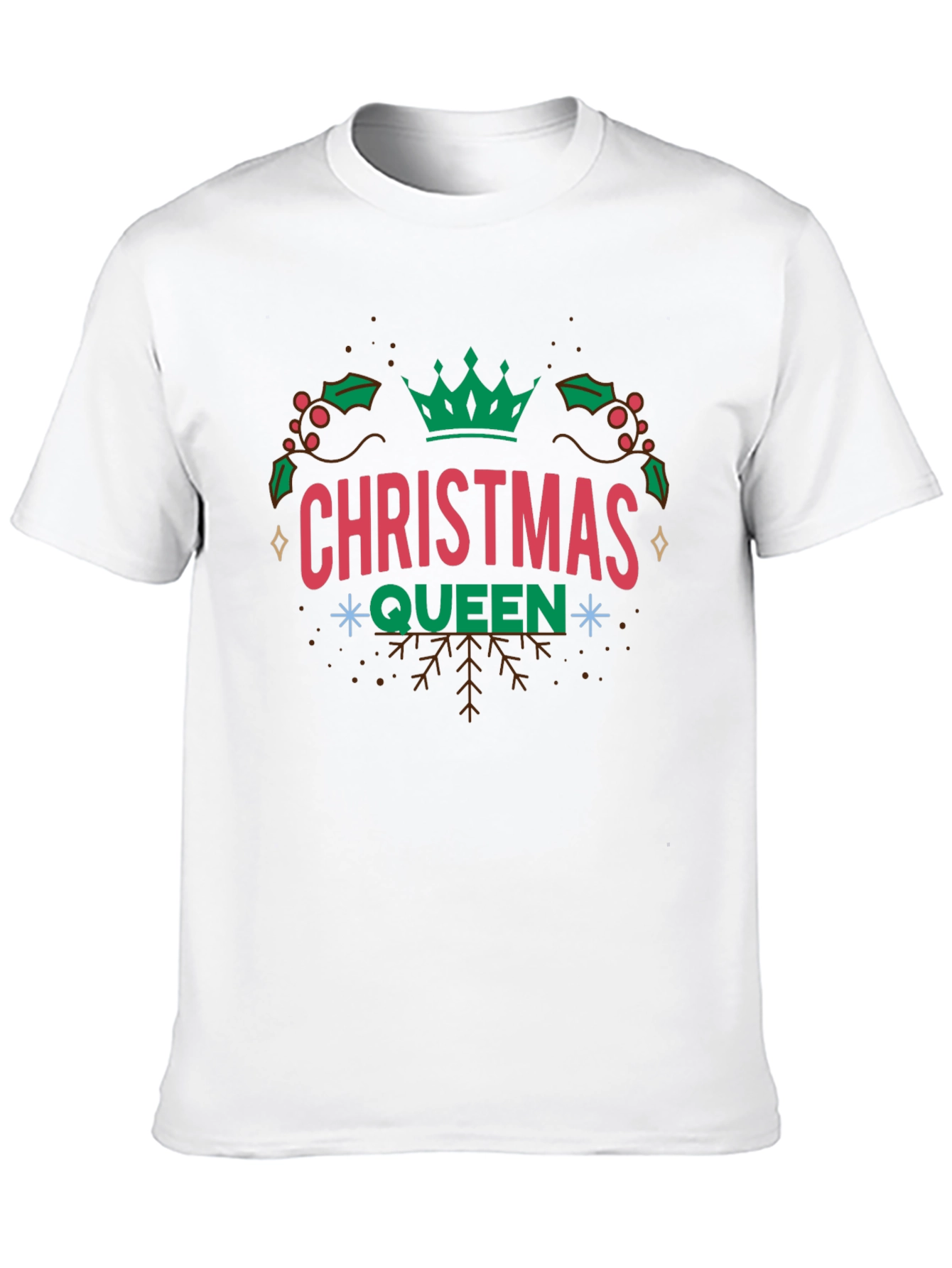 Christmas Queen Graphic Tee - Holiday Festive Shirt