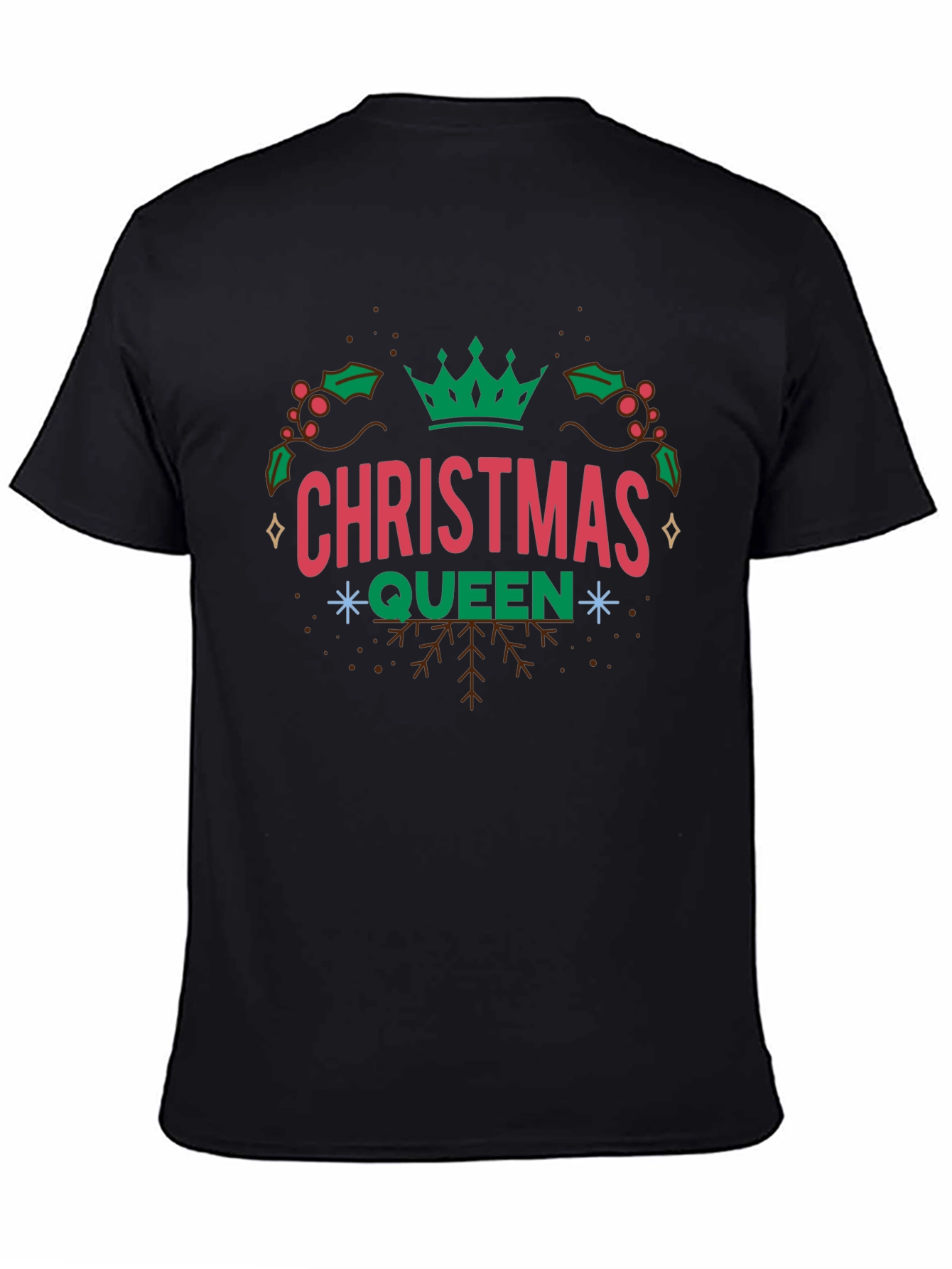 Christmas Queen Graphic Tee - Holiday Festive Shirt