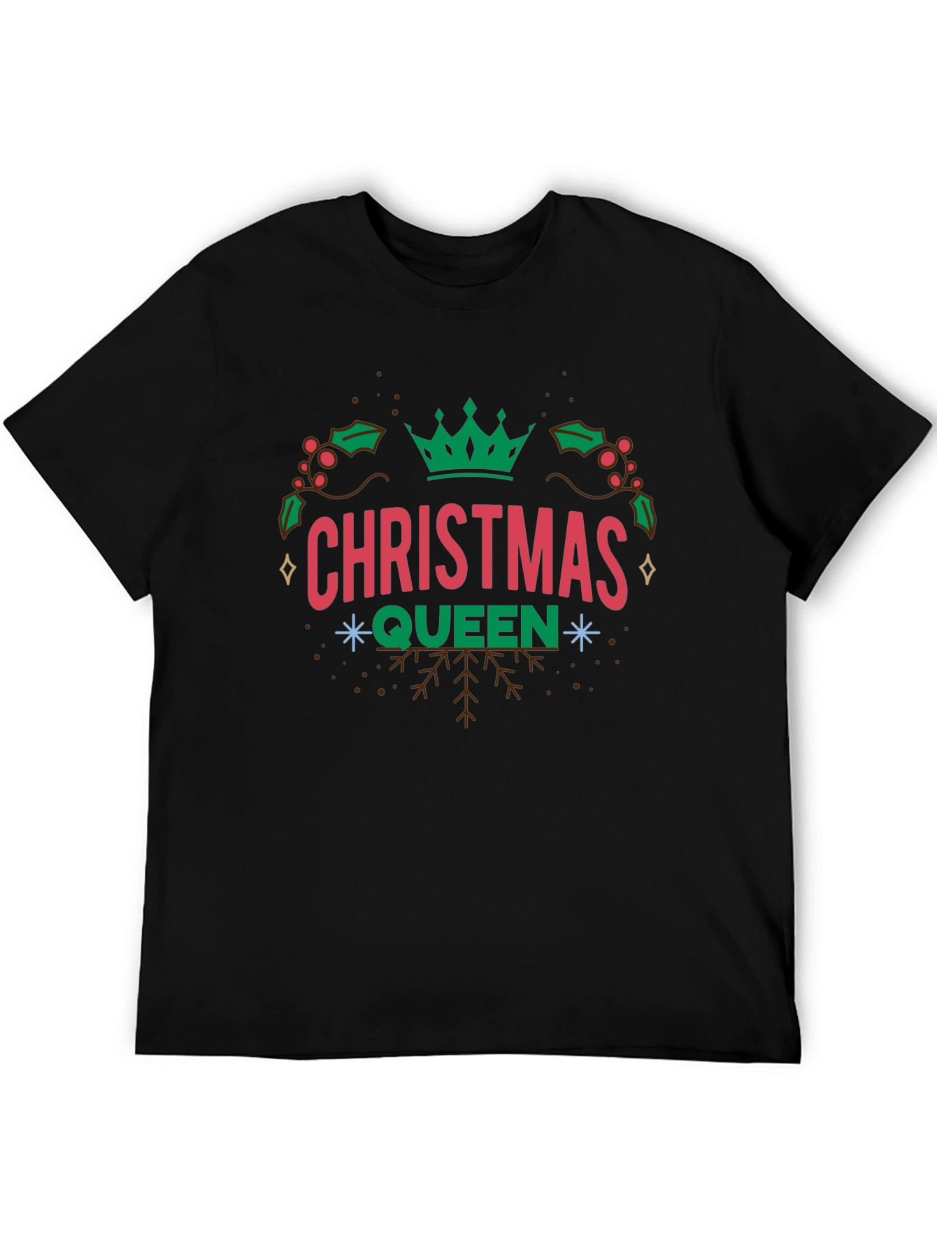 Christmas Queen Graphic Tee - Holiday Festive Shirt