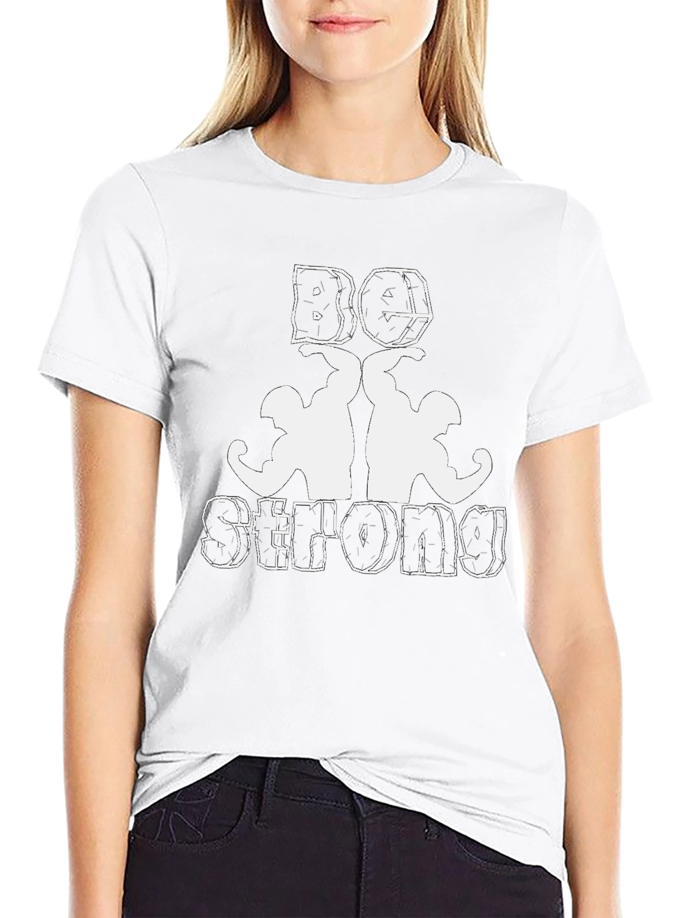Be Strong T-Shirt - Black Gym Tee