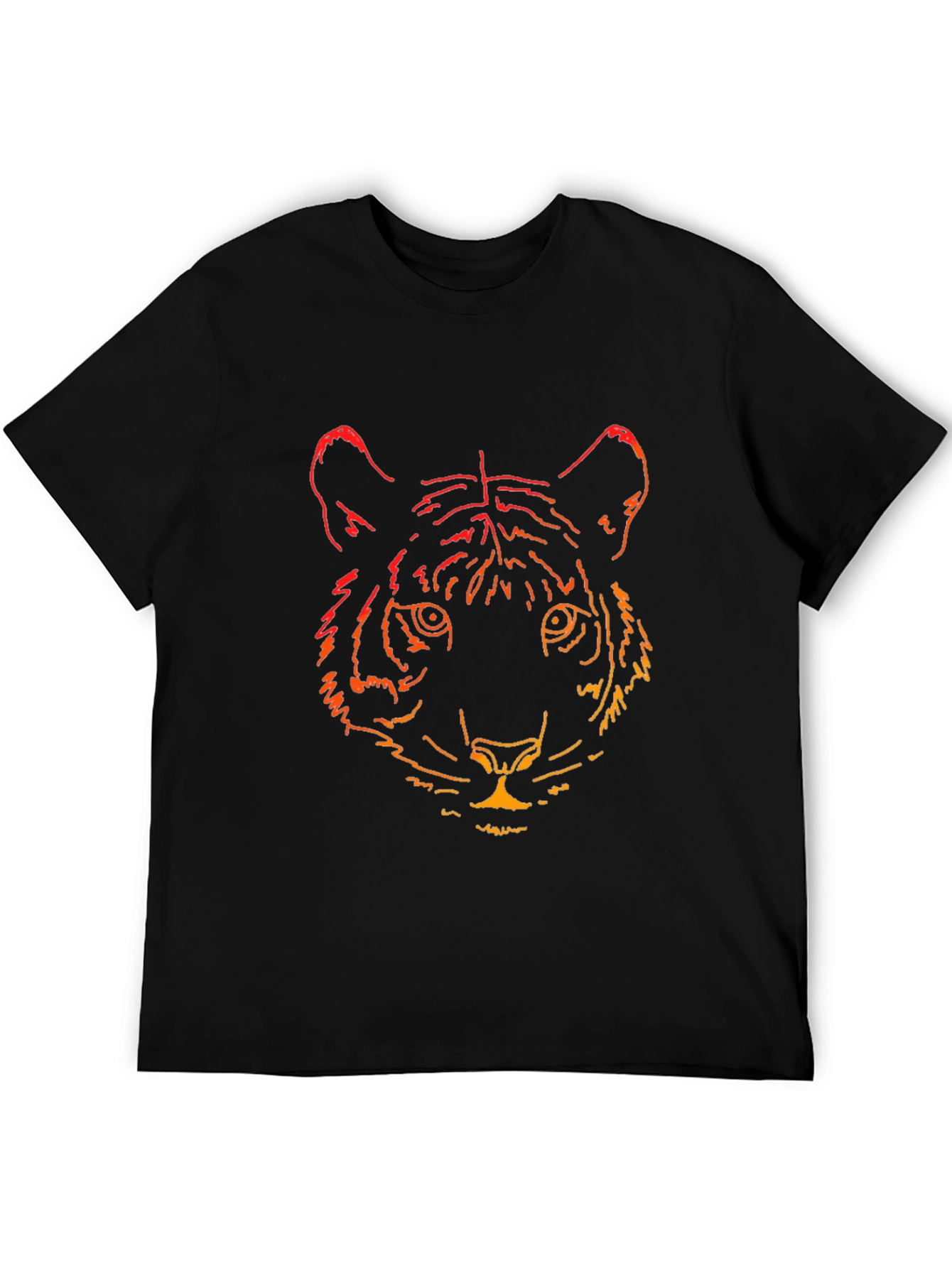 Tiger Graphic Print Black T-Shirt