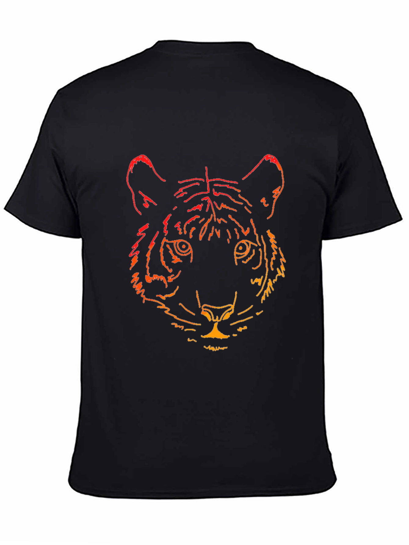 Tiger Graphic Print Black T-Shirt