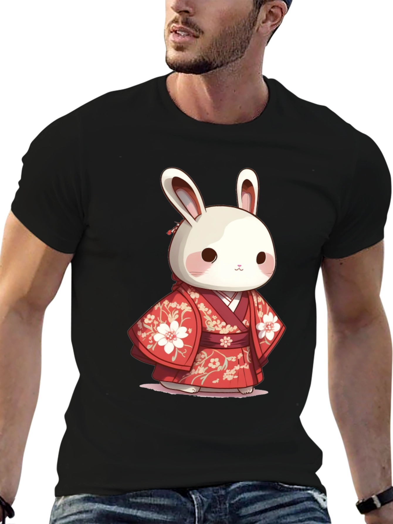 Cute Bunny in Kimono T-Shirt