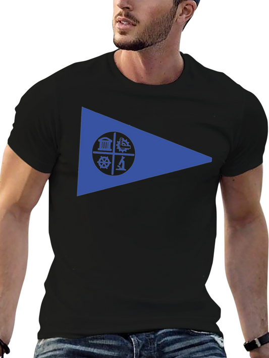 Geometric Emblem Black T-Shirt