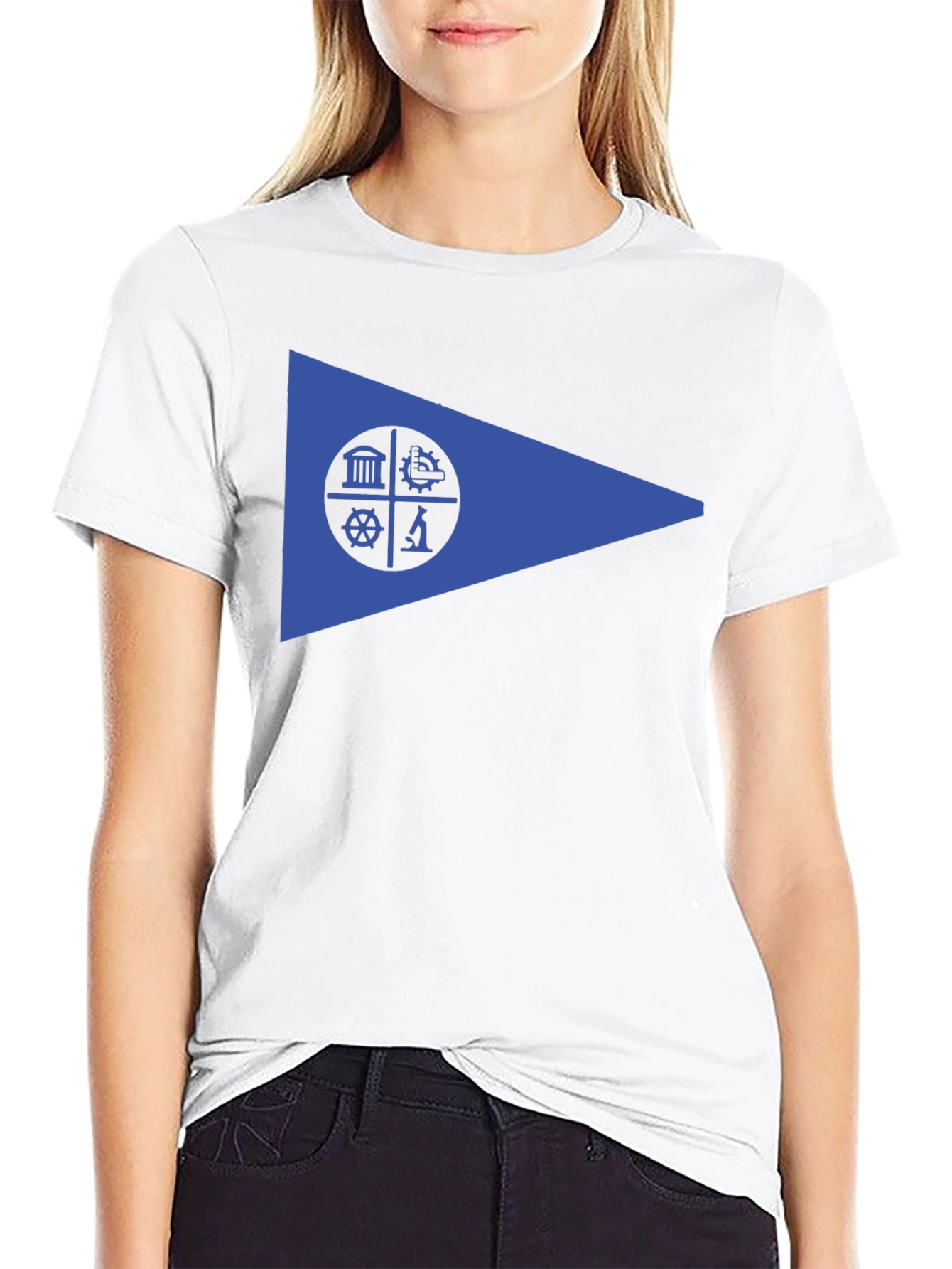 Geometric Emblem Black T-Shirt