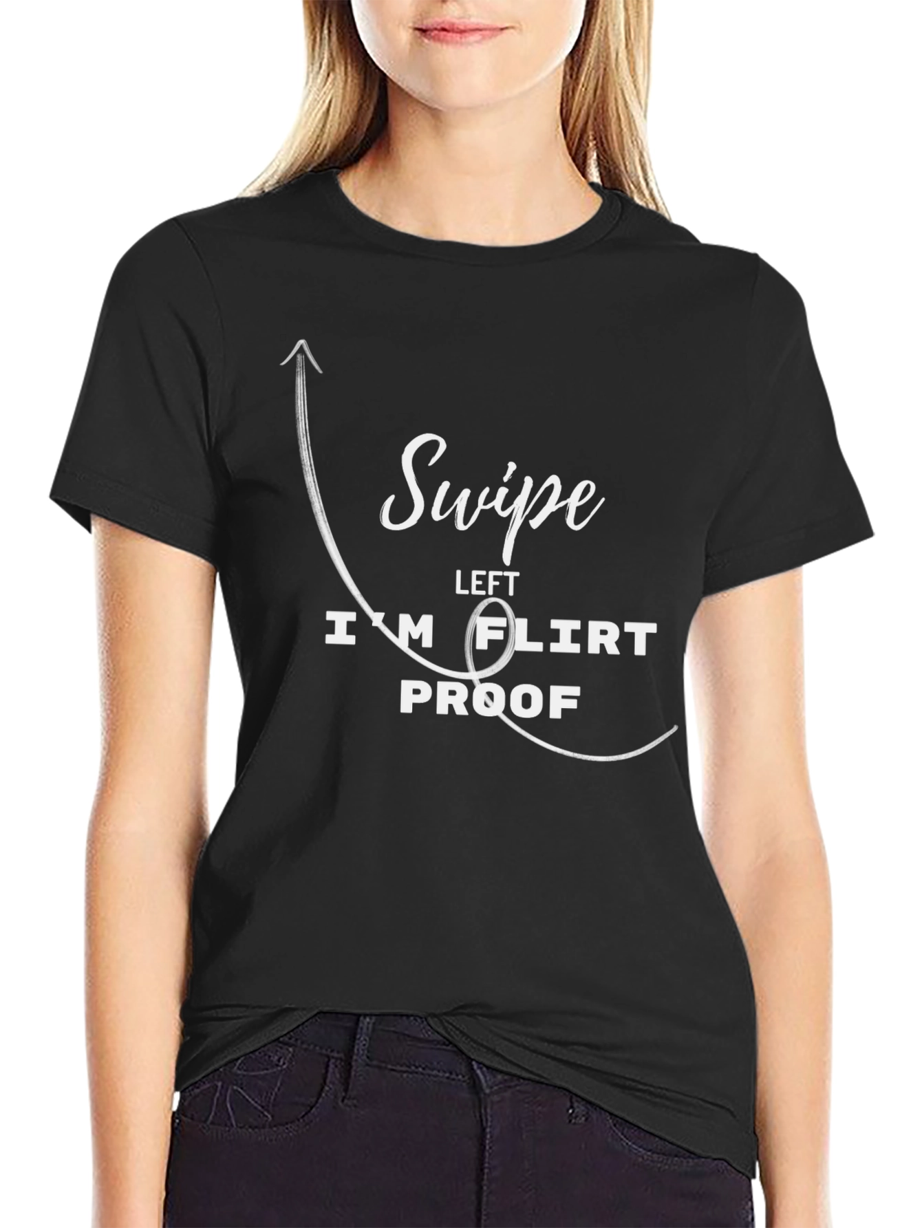 Swipe Left T-Shirt - Flirt Proof Funny Graphic Tee