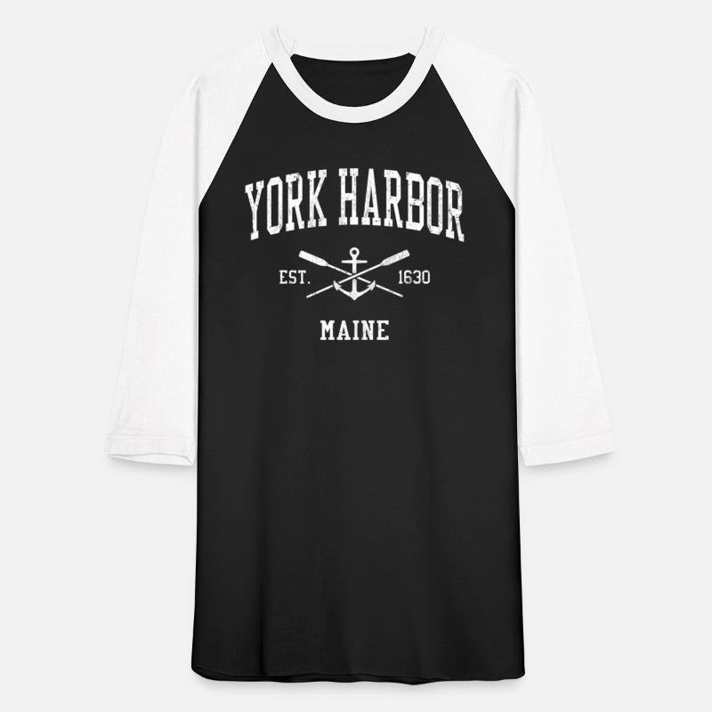 York Harbor Me Crossed Oars Boat Anchor Sports