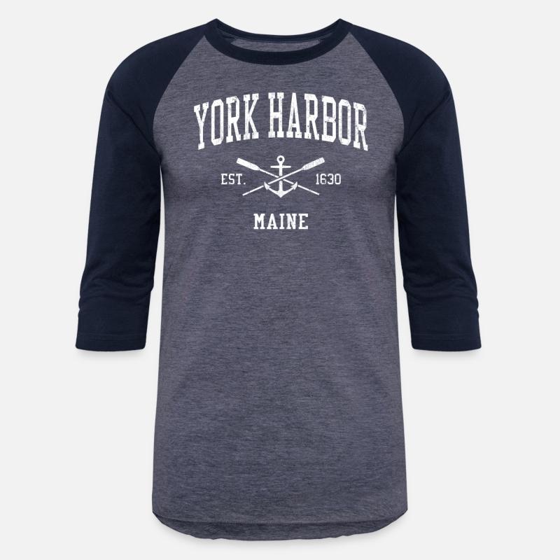 York Harbor Me Crossed Oars Boat Anchor Sports