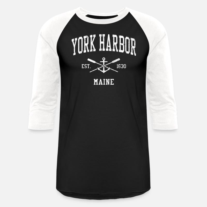York Harbor Me Crossed Oars Boat Anchor Sports