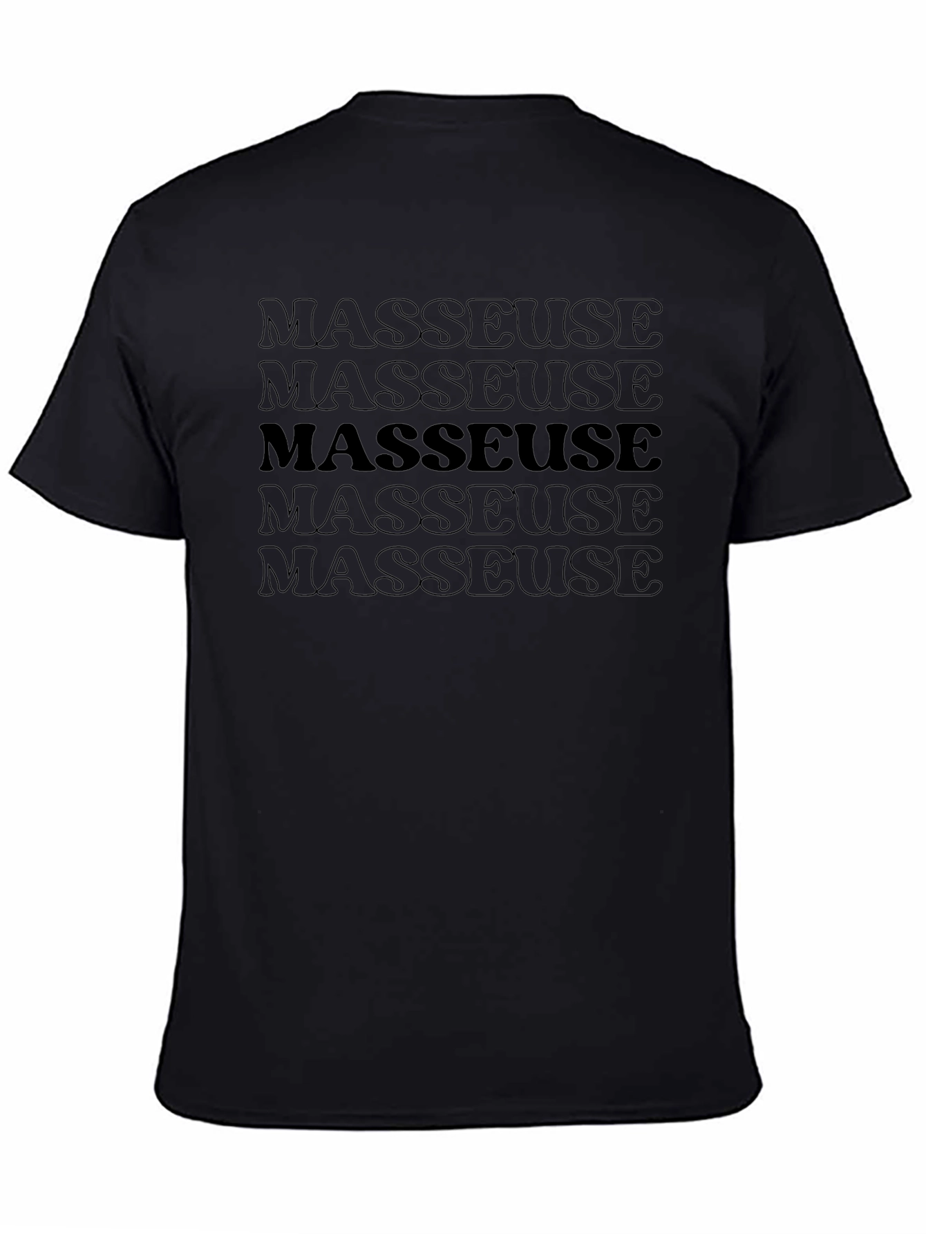 Masseuse Graphic T-Shirt - Black Tee