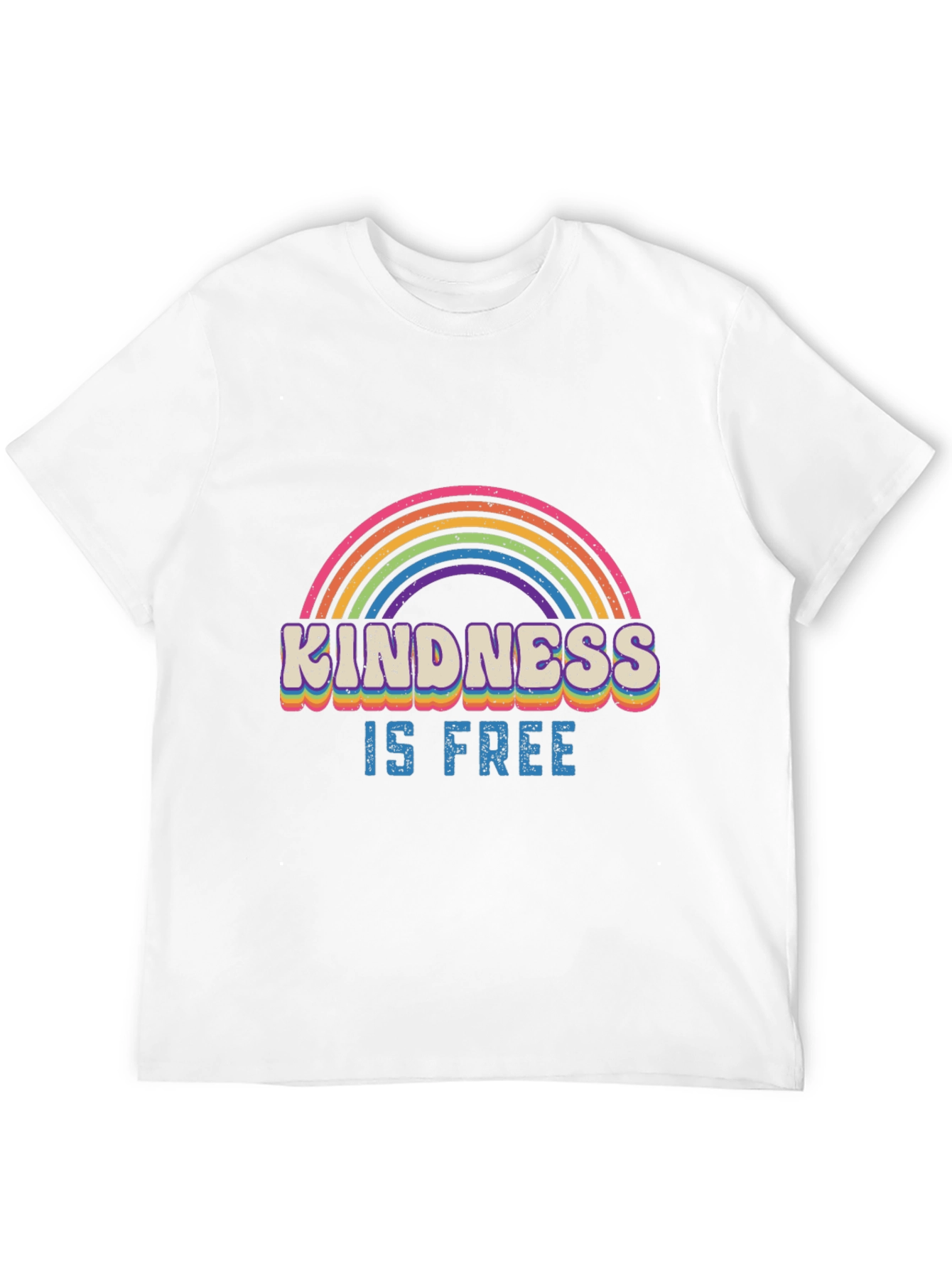 Kindness is Free Rainbow Graphic T-Shirt