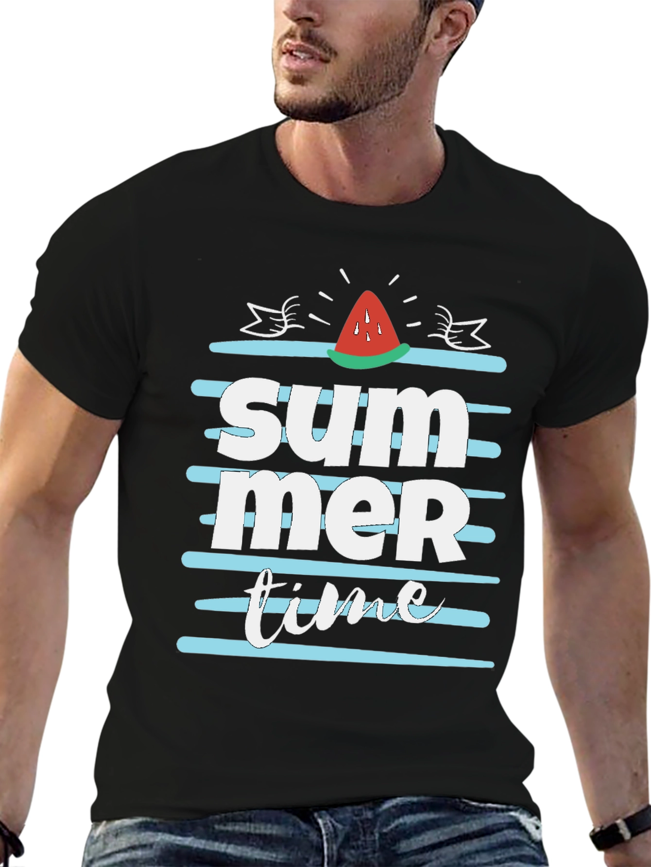 Summer Time Watermelon Graphic T-Shirt