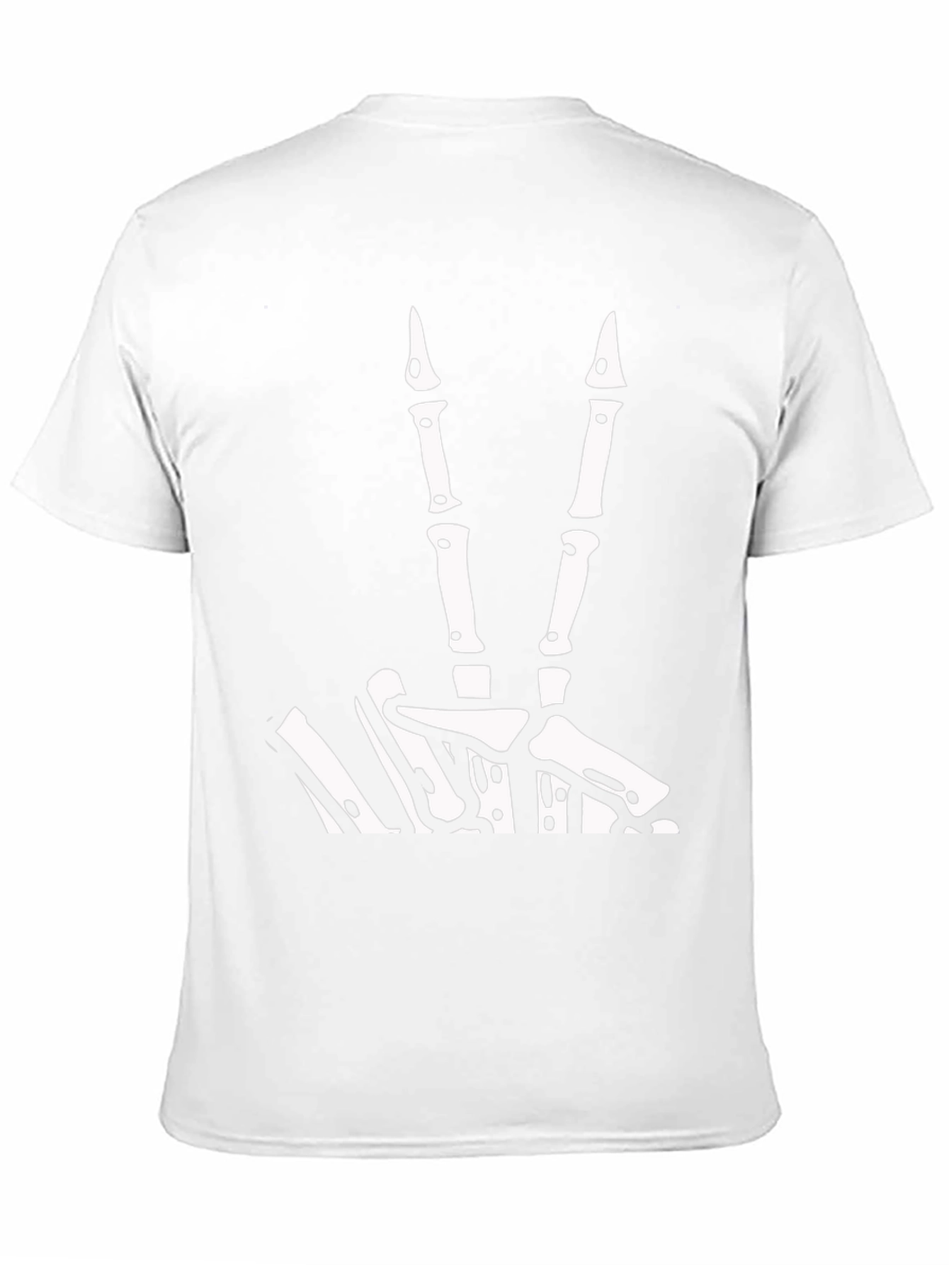 Skeleton Hand Peace Sign Black Tee
