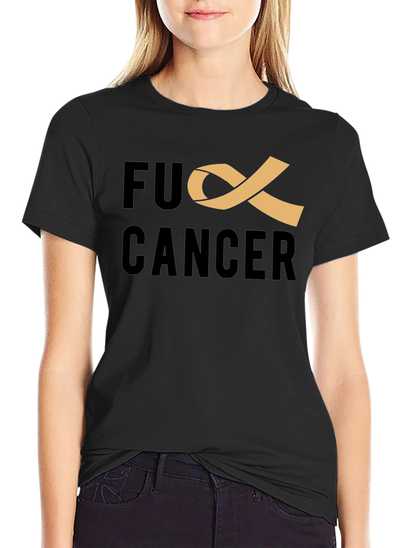 F Cancer Ribbon T-Shirt