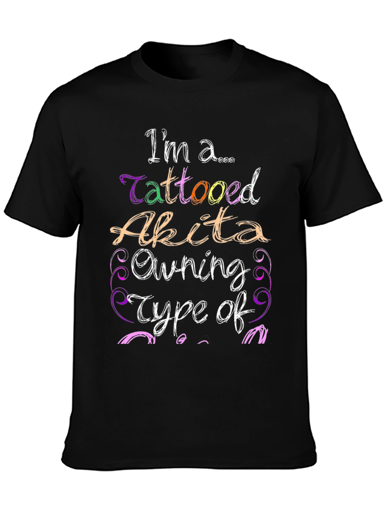 Tattooed Akita Owner Novelty T-Shirt