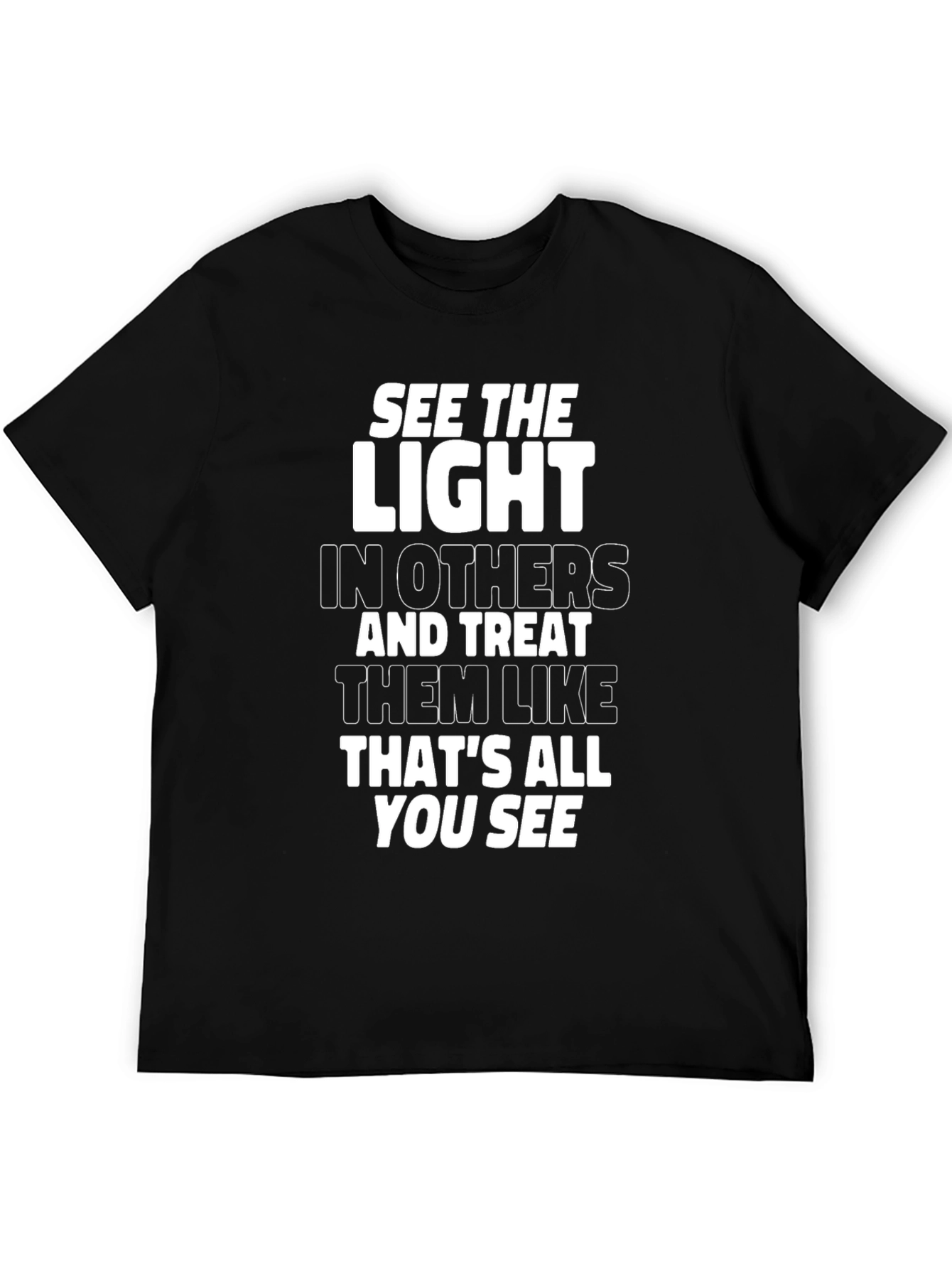 See The Light Graphic Tee - Inspirational Black T-Shirt