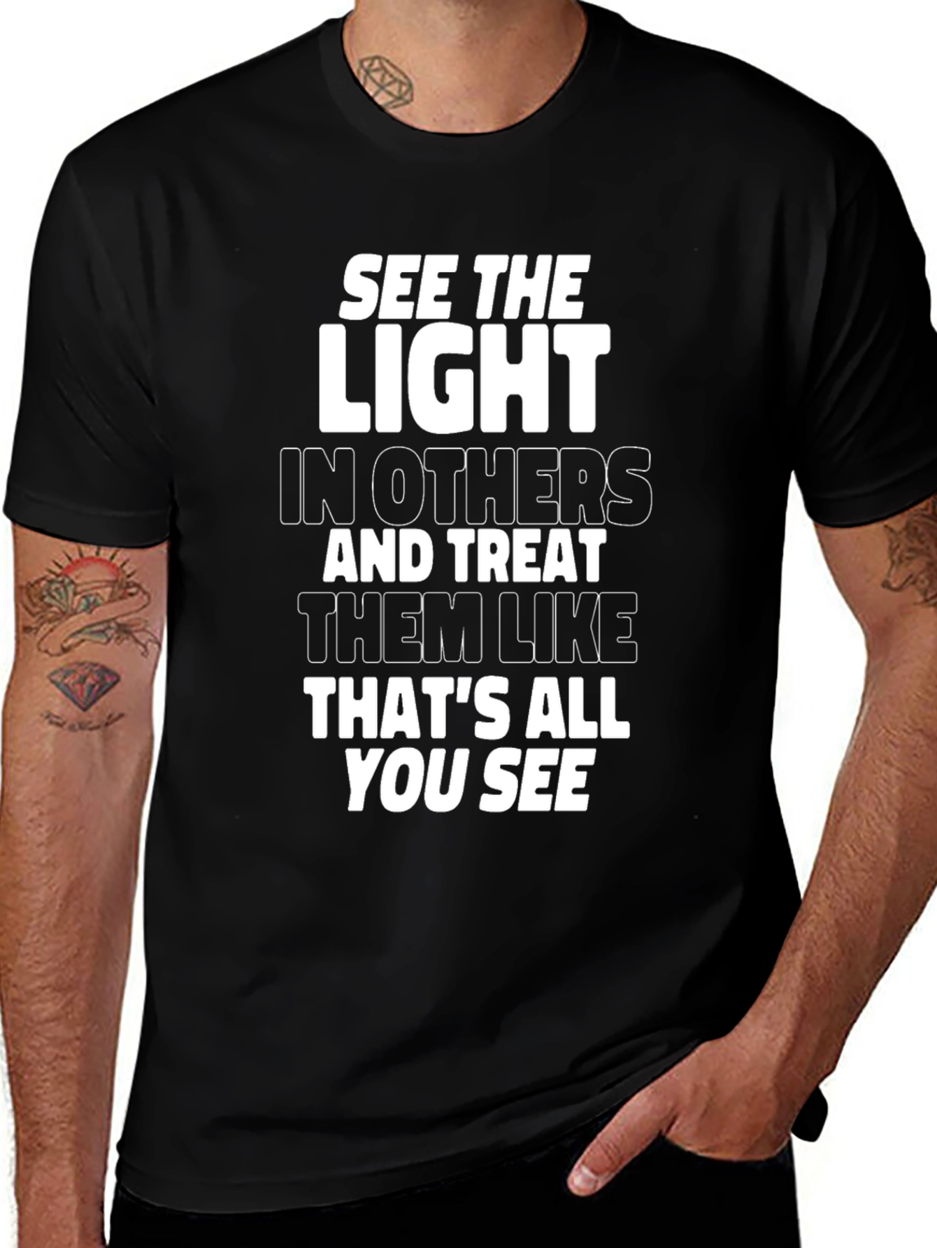 See The Light Graphic Tee - Inspirational Black T-Shirt