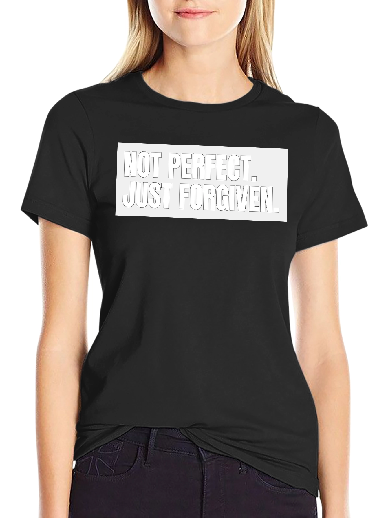 Not Perfect Just Forgiven Black T-Shirt