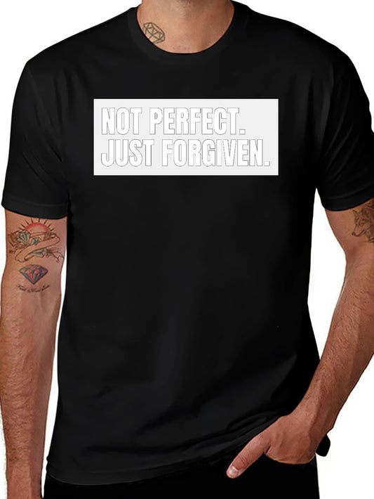 Not Perfect Just Forgiven Black T-Shirt