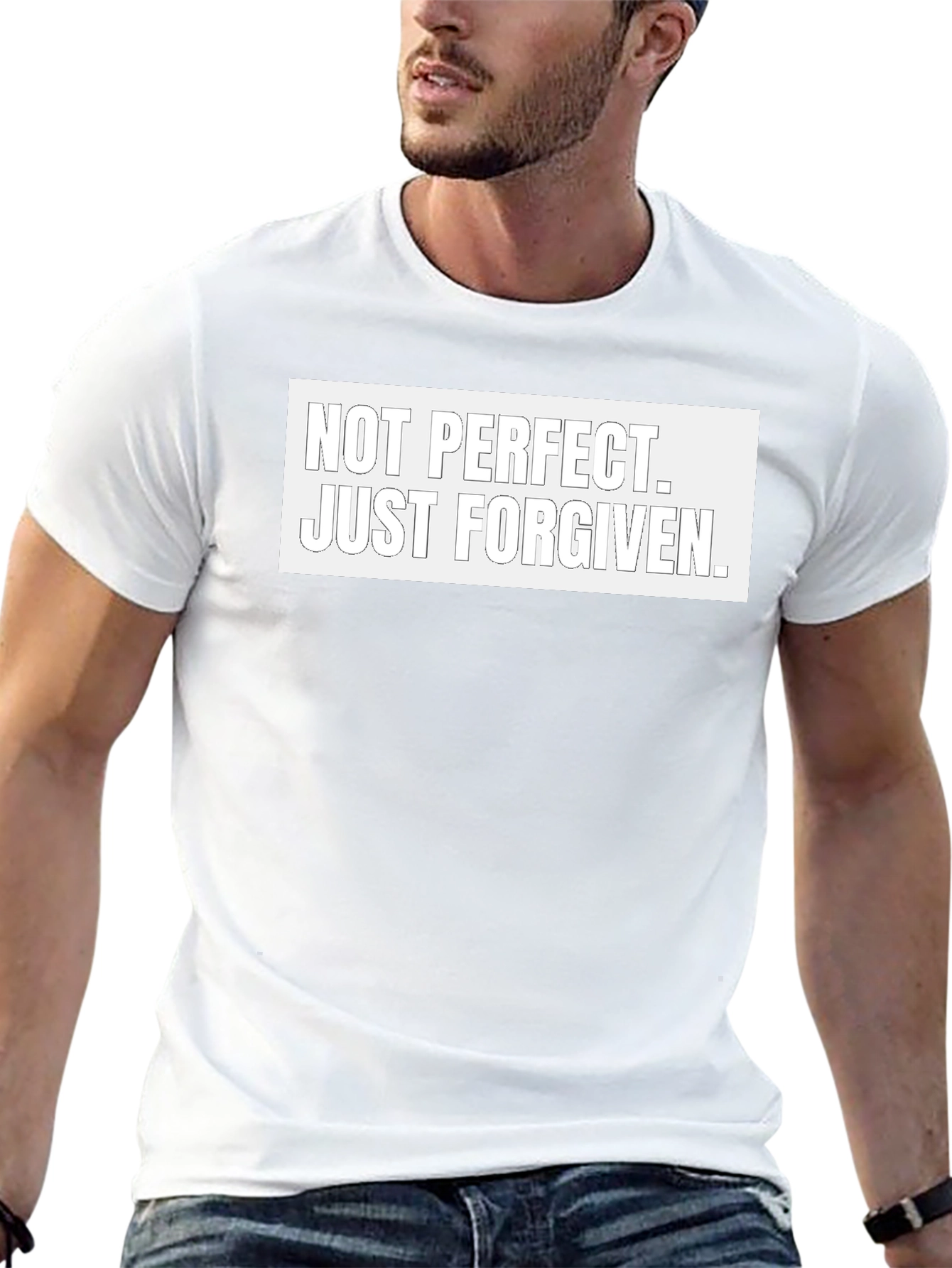 Not Perfect Just Forgiven Black T-Shirt