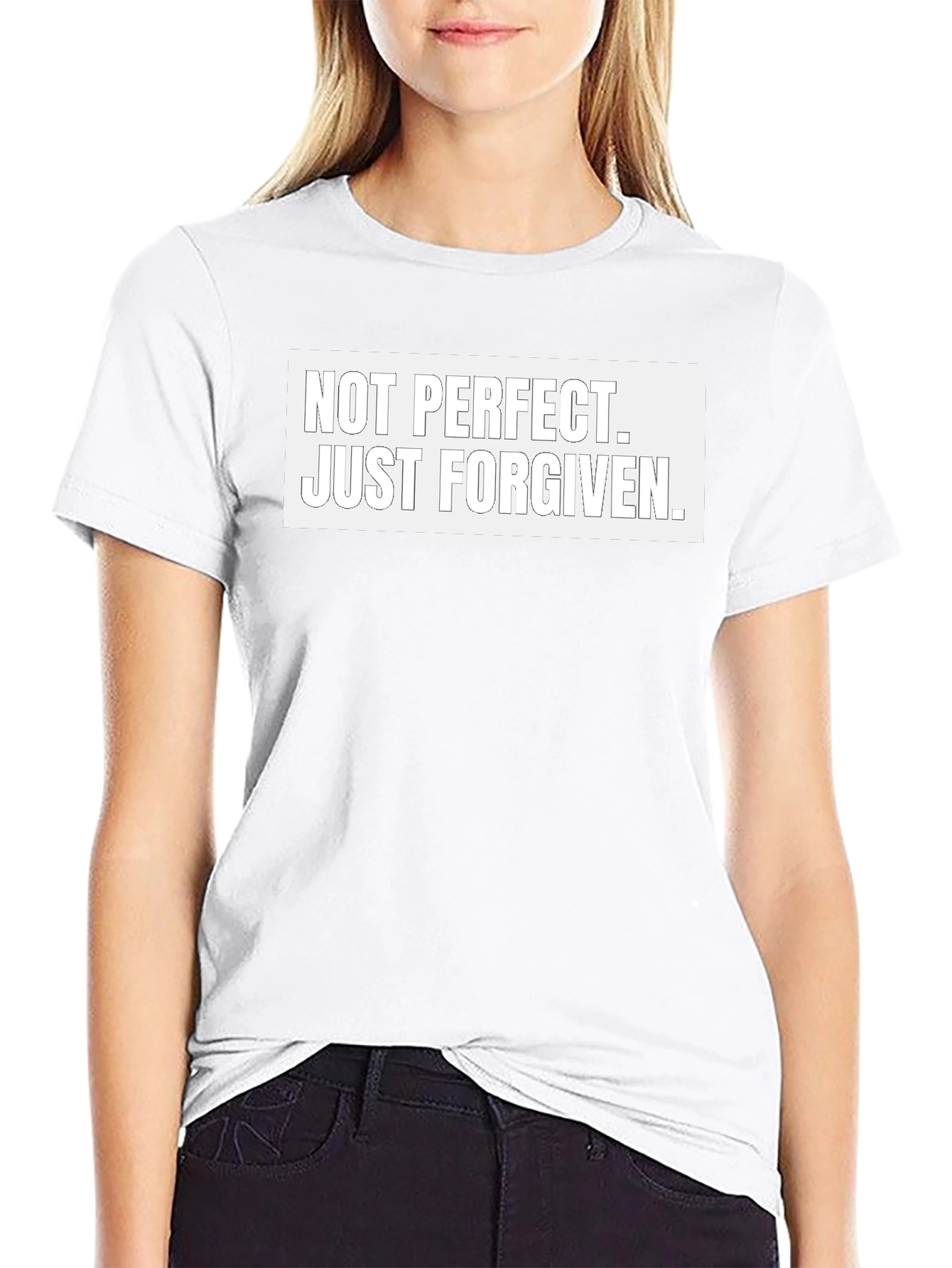 Not Perfect Just Forgiven Black T-Shirt