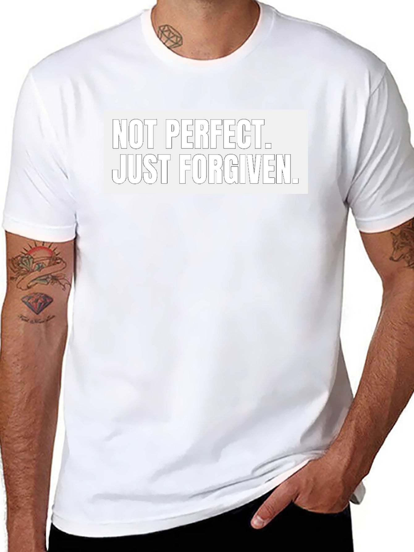 Not Perfect Just Forgiven Black T-Shirt