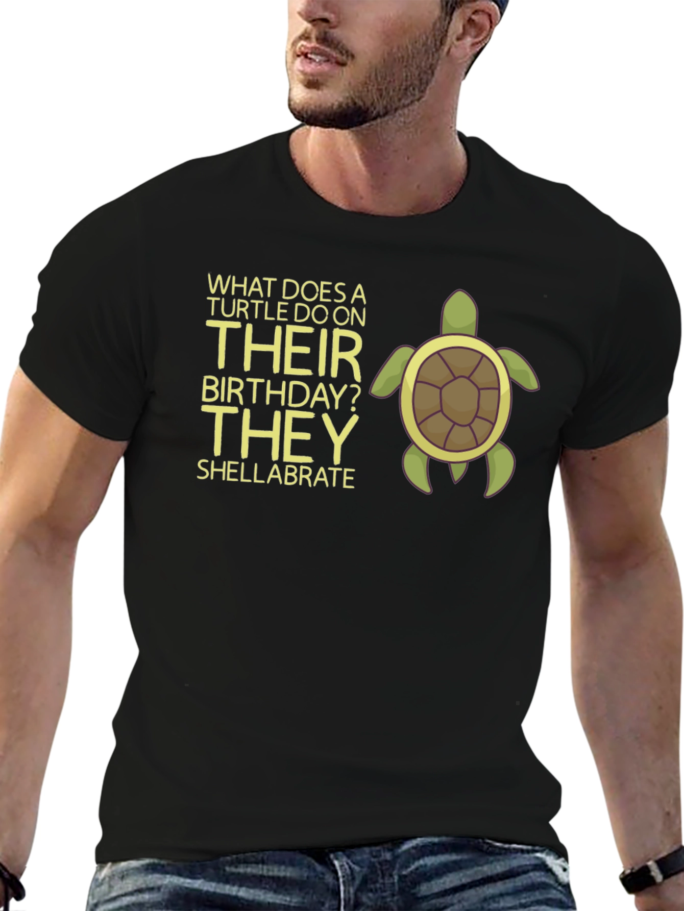 Turtle Birthday Pun T-Shirt - Shellabrate!