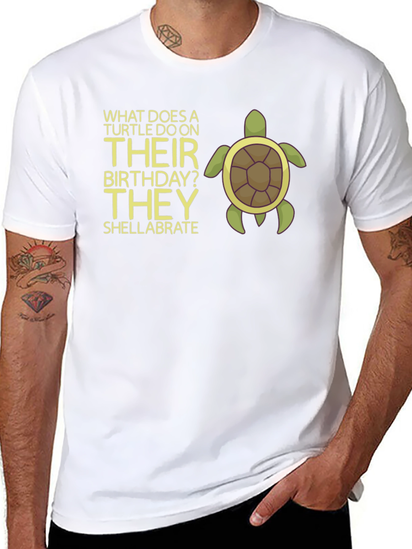 Turtle Birthday Pun T-Shirt - Shellabrate!