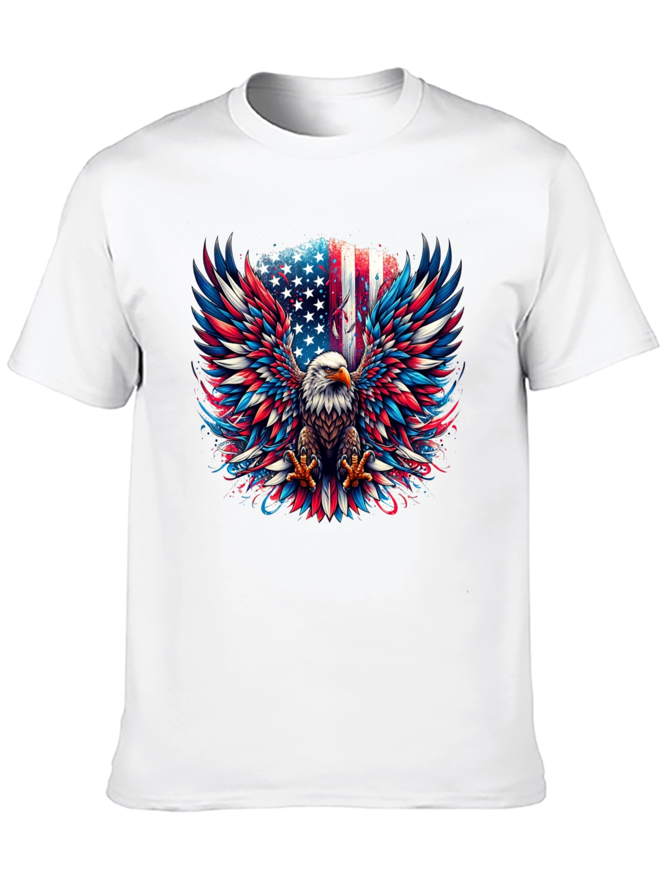 Patriotic Eagle USA Flag Graphic T-Shirt