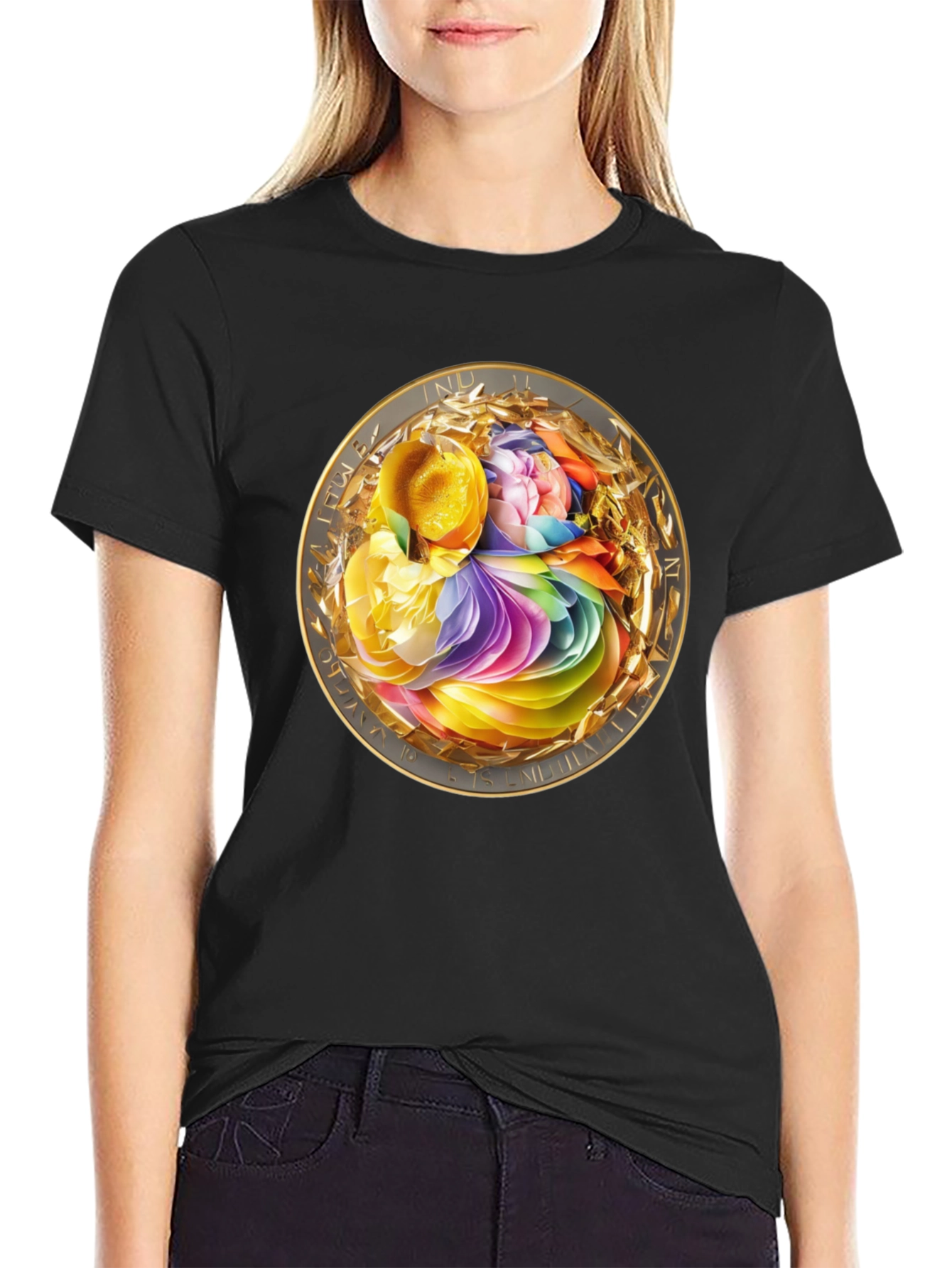 Abstract Floral Medallion Graphic Tee
