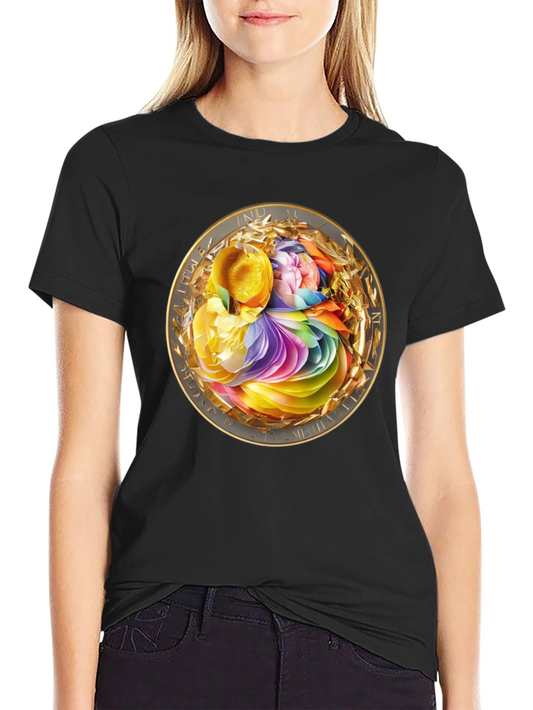 Abstract Floral Medallion Graphic Tee
