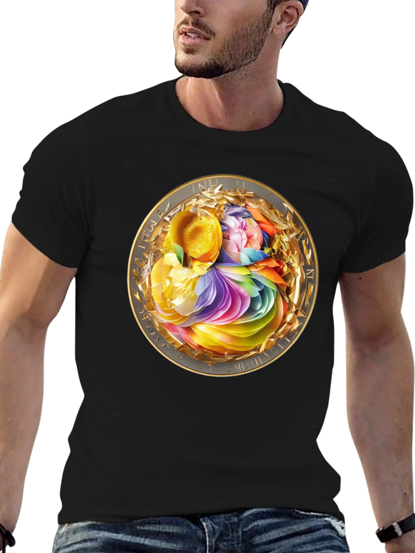 Abstract Floral Medallion Graphic Tee