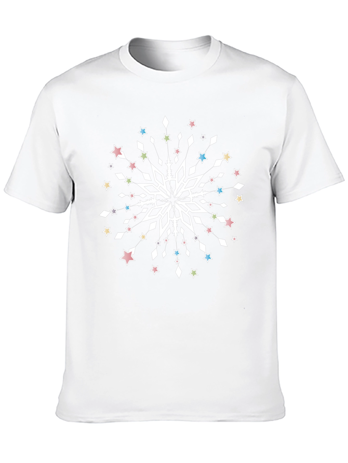 Festive Snowflake Graphic Tee - Unisex Black T-Shirt