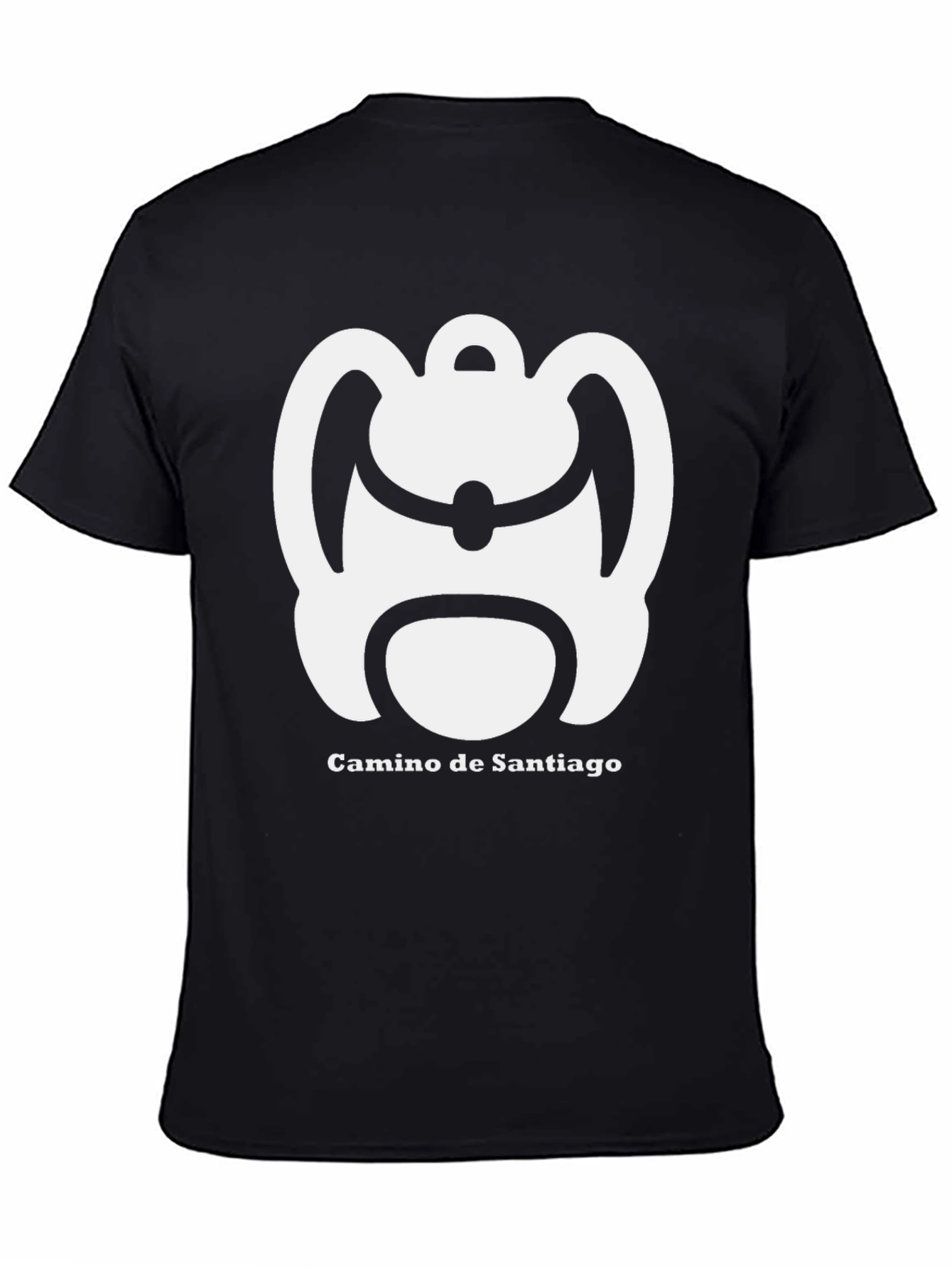 Camino de Santiago Backpack T-Shirt - Black