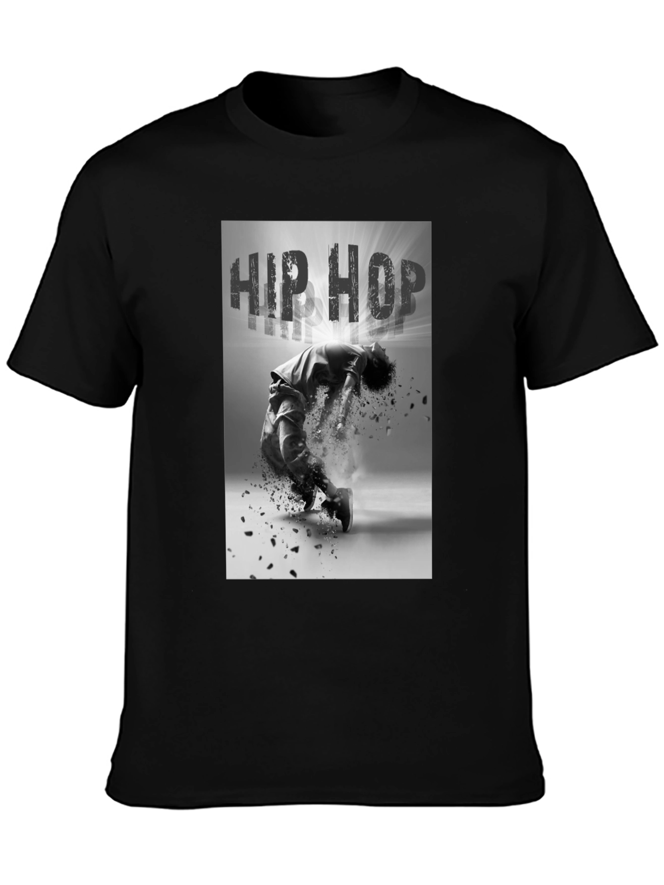 Hip Hop Dance Graphic Black T-Shirt