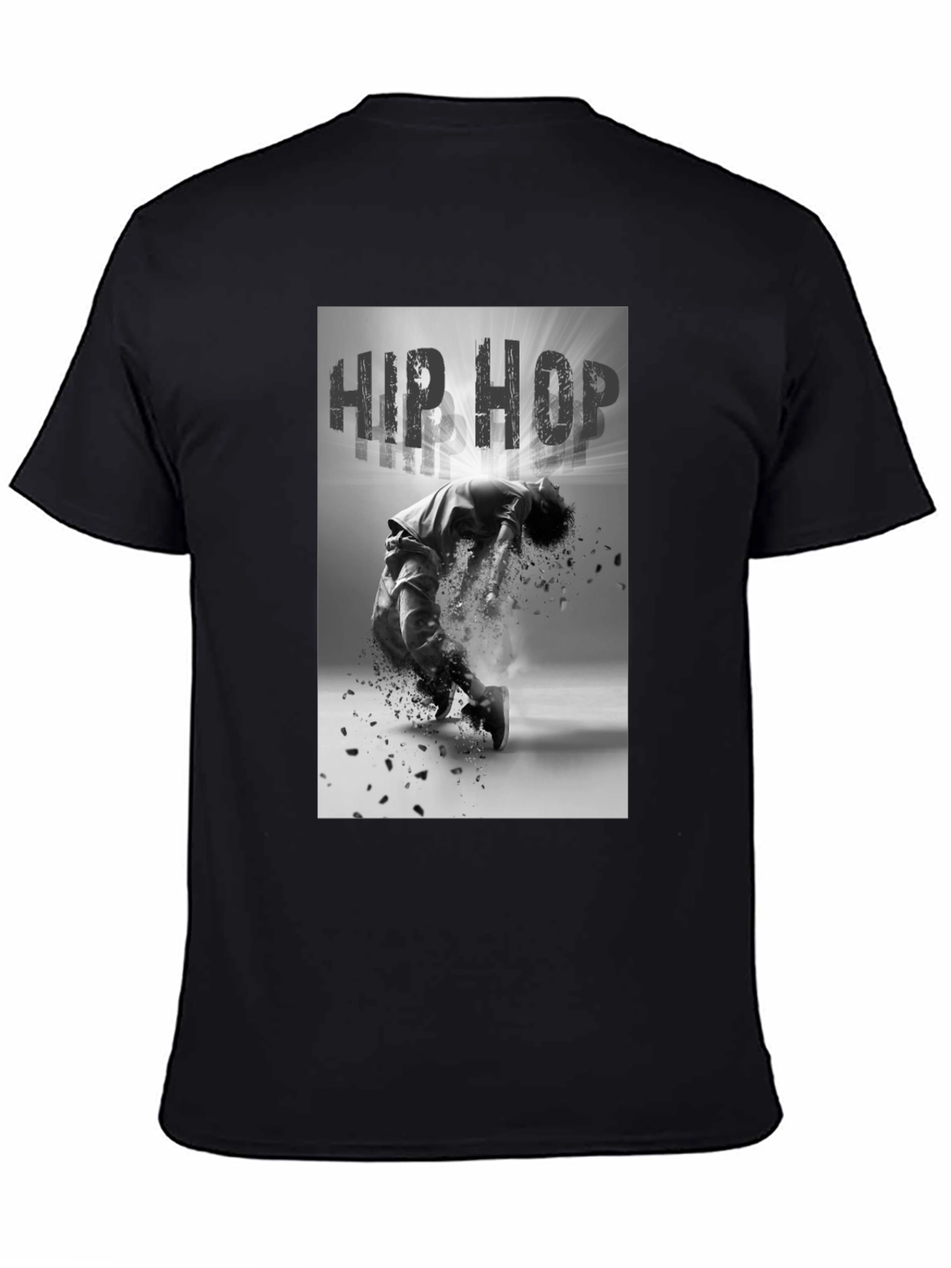 Hip Hop Dance Graphic Black T-Shirt