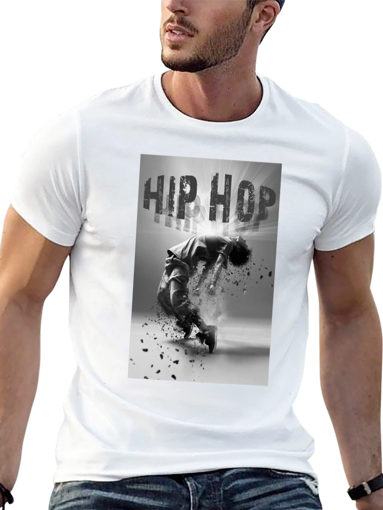 Hip Hop Dance Graphic Black T-Shirt