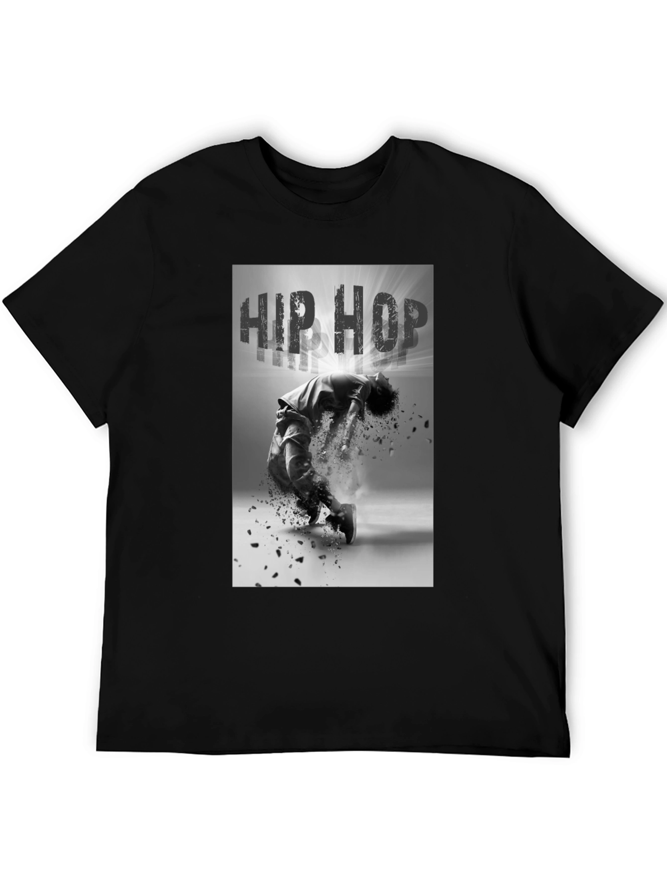 Hip Hop Dance Graphic Black T-Shirt