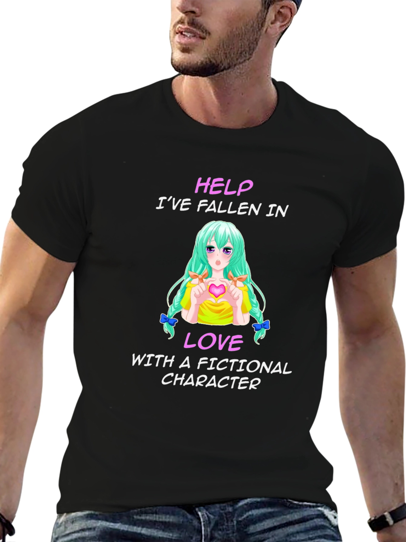Fictional Character Lover T-Shirt - Black