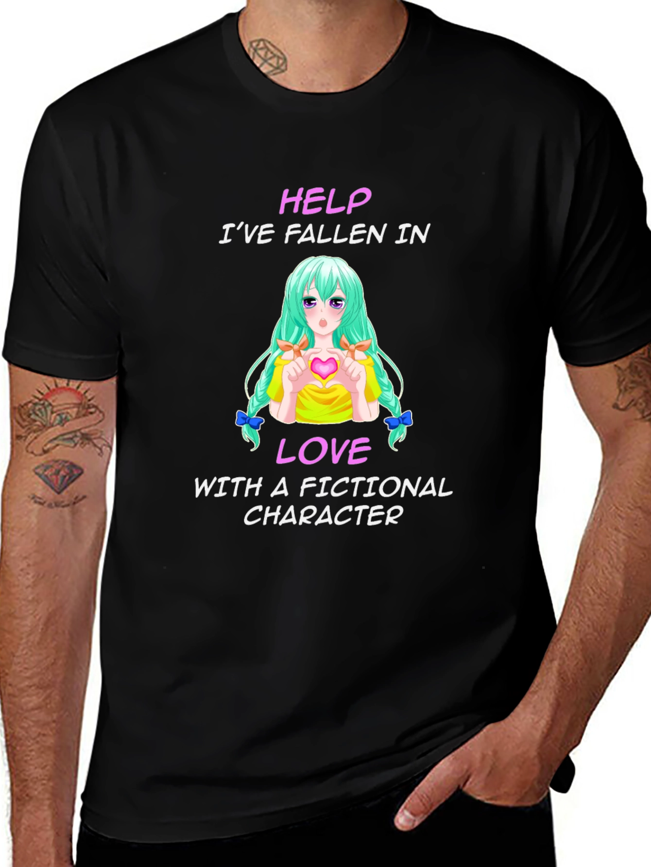 Fictional Character Lover T-Shirt - Black