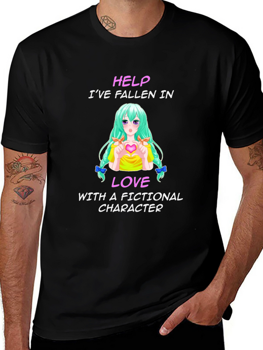 Fictional Character Lover T-Shirt - Black