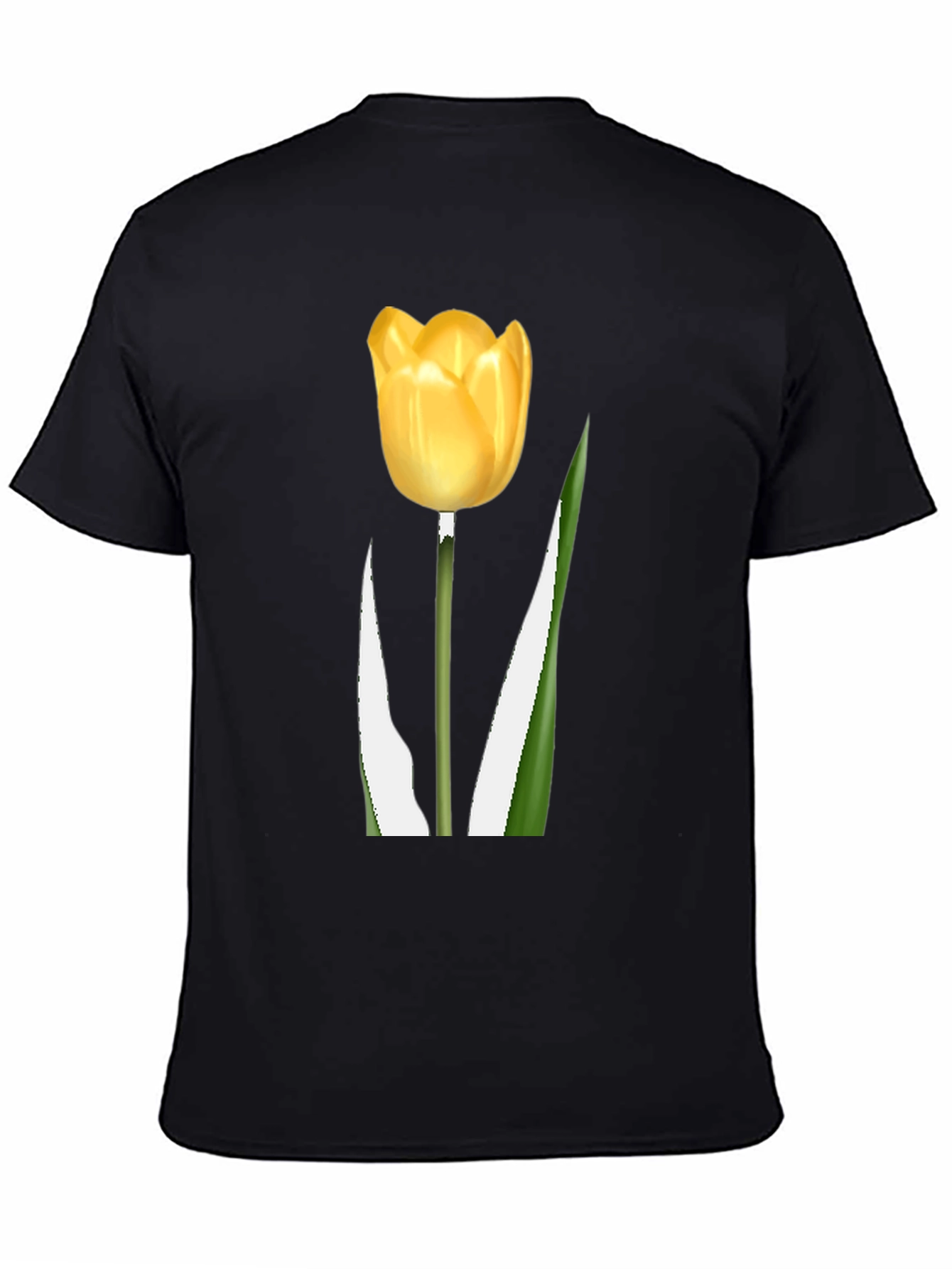 Tulip Graphic Tee - Black Cotton Blend