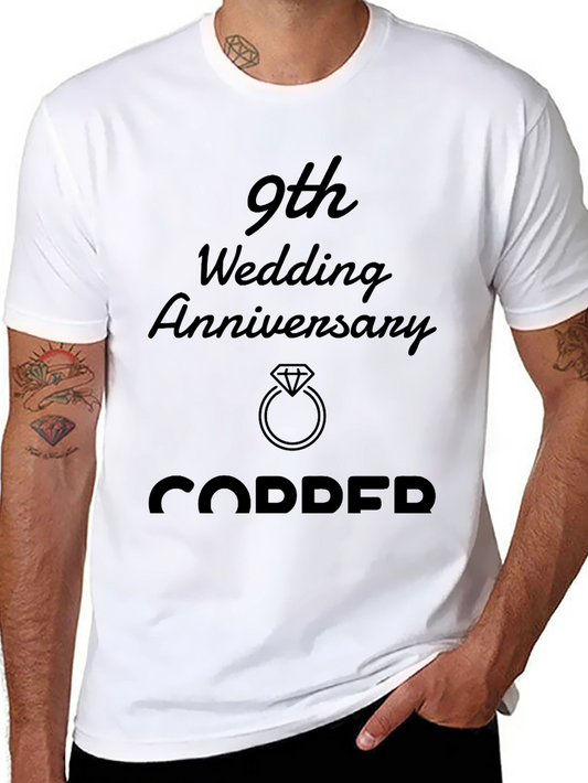 9th Wedding Anniversary Copper T-Shirt